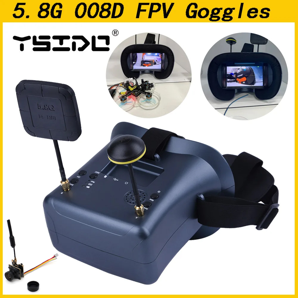 008D 5,8G 40CH 4,3 pulgadas 80 - Skyzone Cobra X V2 Fpv Goggles reseña y precio